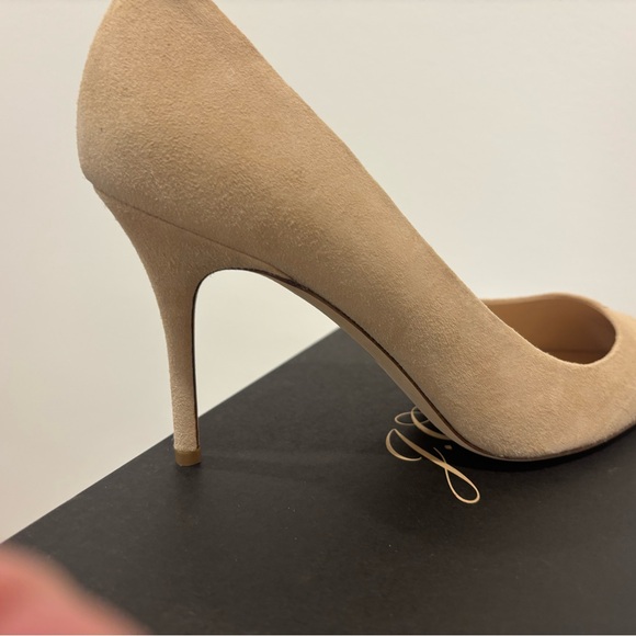 J. Crew Beige Suede Pointed-Toe Pump - Picture 2 of 3
